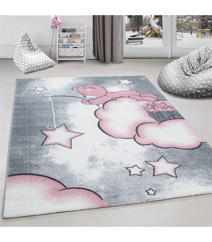 Kinderteppich Kurzflor Leuchtturm Seefahrt Schiff Kinderzimmer Grau Beige