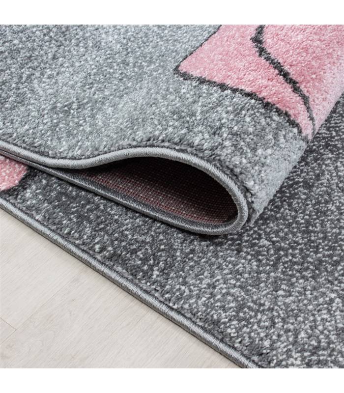Tapis enfant poils courts phare bateau de mer chambre d'enfant gris beige