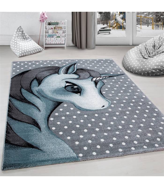 Tapis enfant poils courts phare bateau de mer chambre d'enfant gris beige