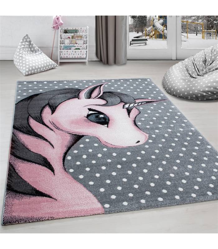 Tapis enfant poils courts phare bateau de mer chambre d'enfant gris beige