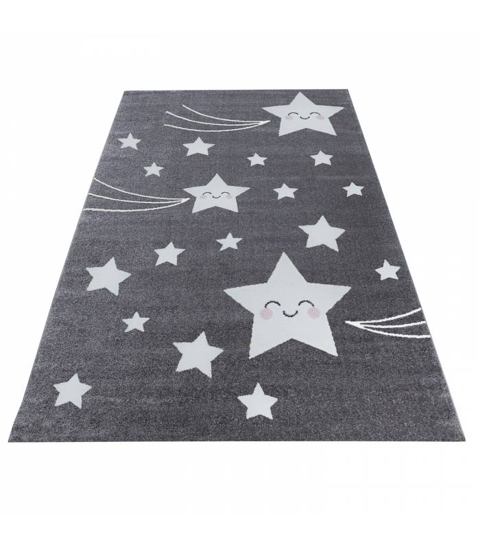 Kinderteppich Kurzflor Leuchtturm Seefahrt Schiff Kinderzimmer Grau Beige