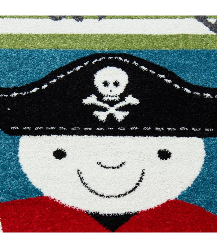 Tapis enfant poils courts phare bateau de mer chambre d'enfant gris beige