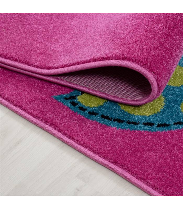Tapis enfant poils courts phare bateau de mer chambre d'enfant gris beige