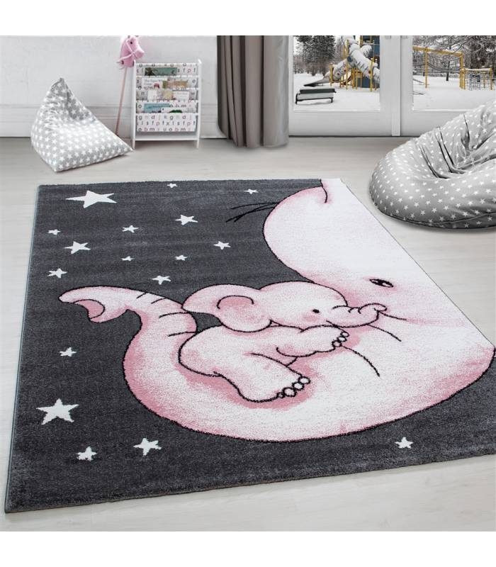 Tapis enfant poils courts phare bateau de mer chambre d'enfant gris beige