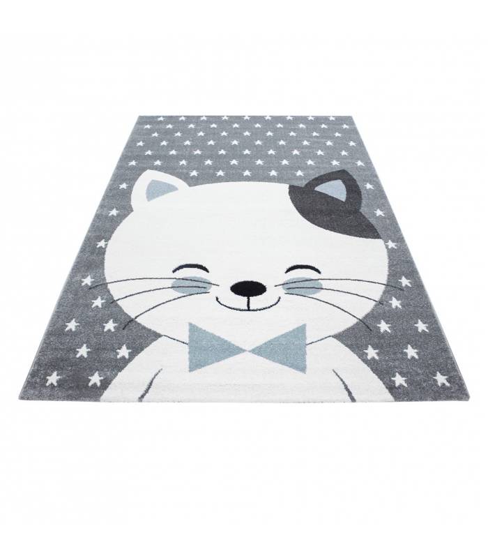 Tapis enfant poils courts phare bateau de mer chambre d'enfant gris beige