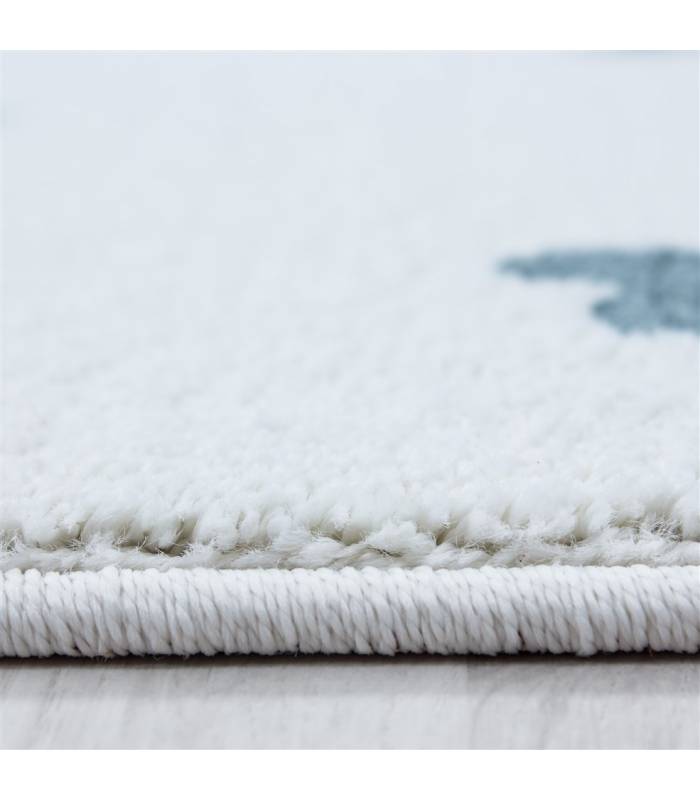 Tapis enfant poils courts phare bateau de mer chambre d'enfant gris beige