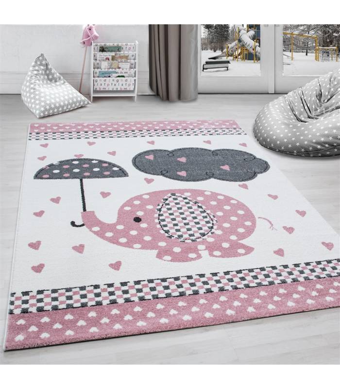 Kinderteppich Kurzflor Leuchtturm Seefahrt Schiff Kinderzimmer Grau Beige