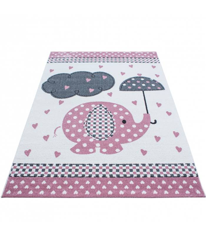 Tapis enfant poils courts phare bateau de mer chambre d'enfant gris beige
