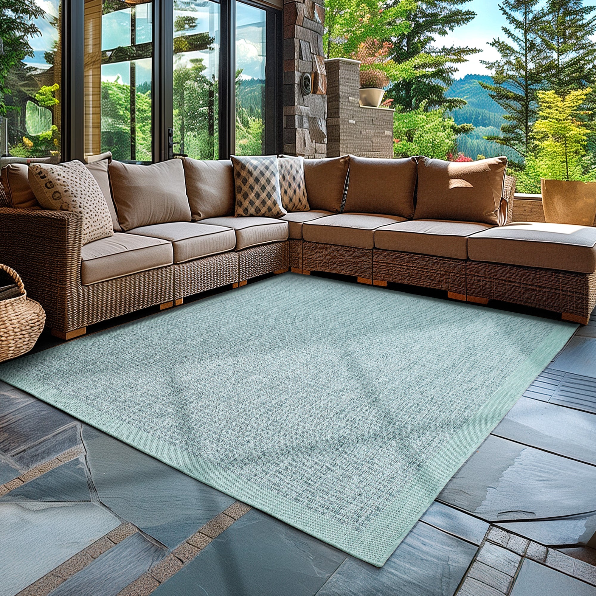 Tapis de couloir beige à poils longs pour salon, style bohème scandinave, motif 3D