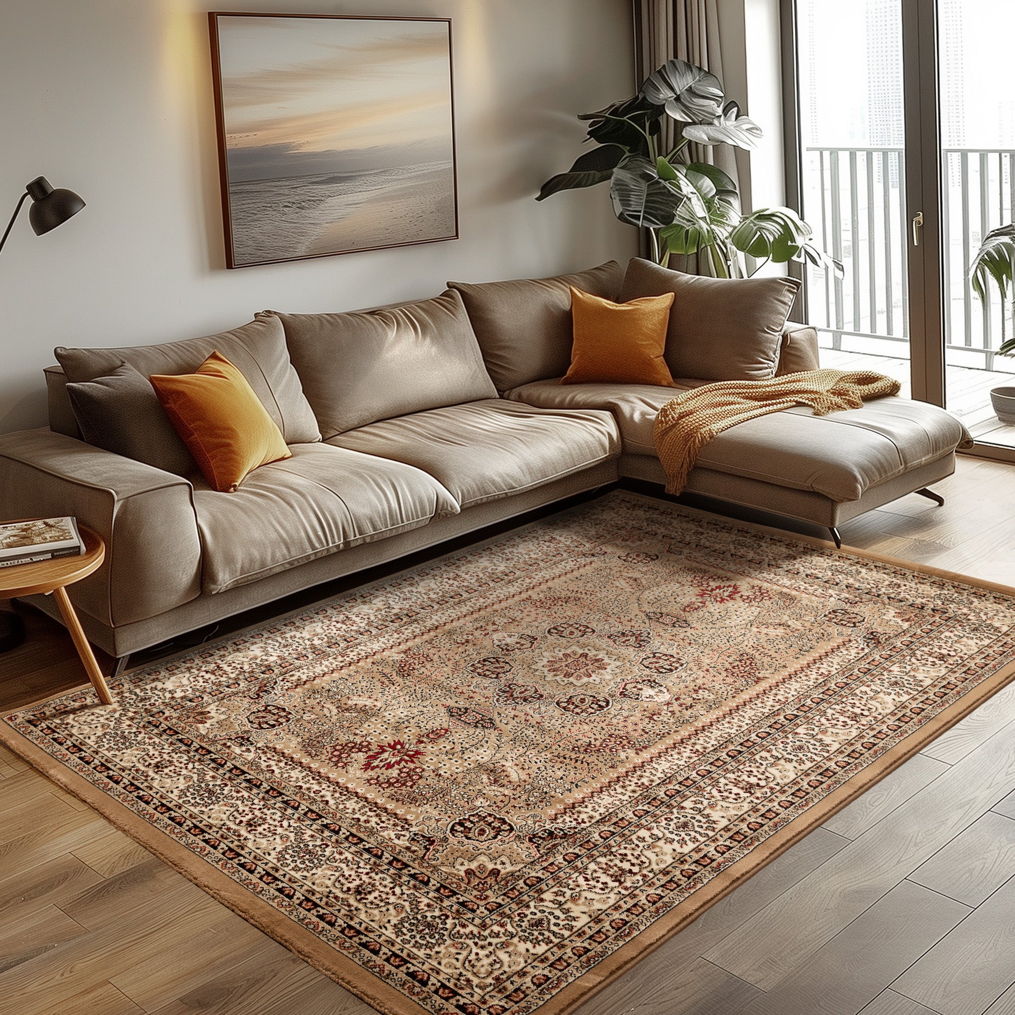 Orinet Teppich Klassisch Optik Webteppich orientalisch Design Teppich Wohnzimmer