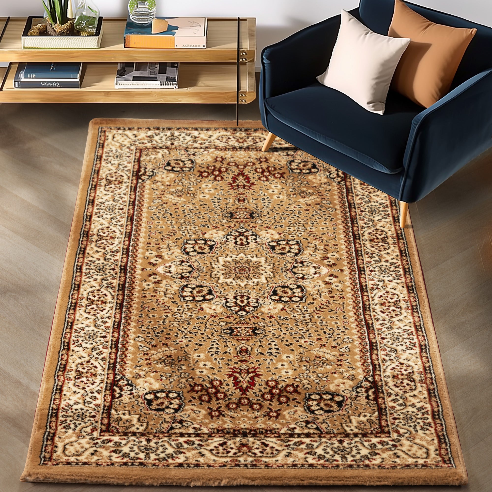Orinet Teppich Klassisch Optik Webteppich orientalisch Design Teppich Wohnzimmer
