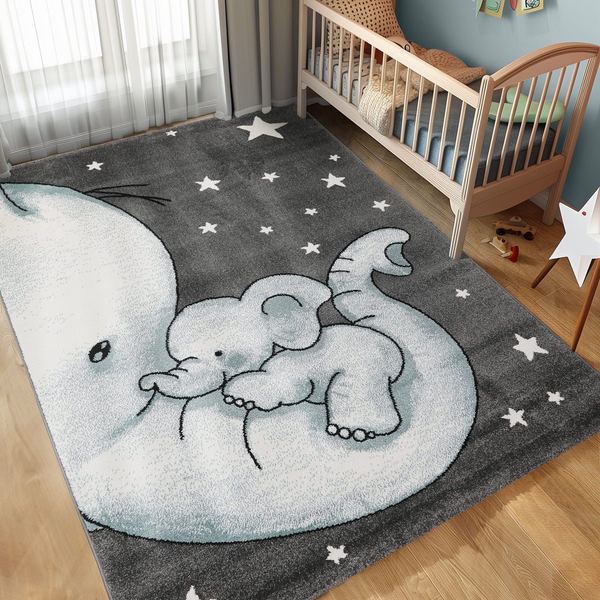 Carpettex Kinderteppich Waschbar Weich Antiallergen Spielteppich