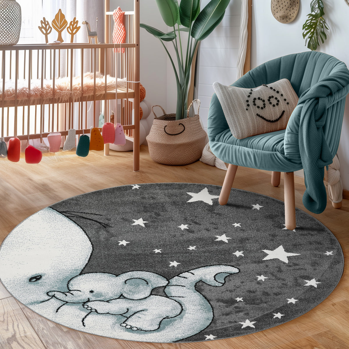 Carpettex Kinderteppich Waschbar Weich Antiallergen Spielteppich