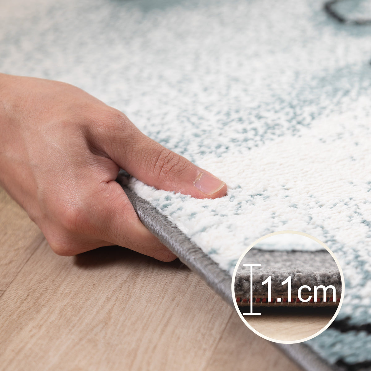 Carpettex Kinderteppich Waschbar Weich Antiallergen Spielteppich