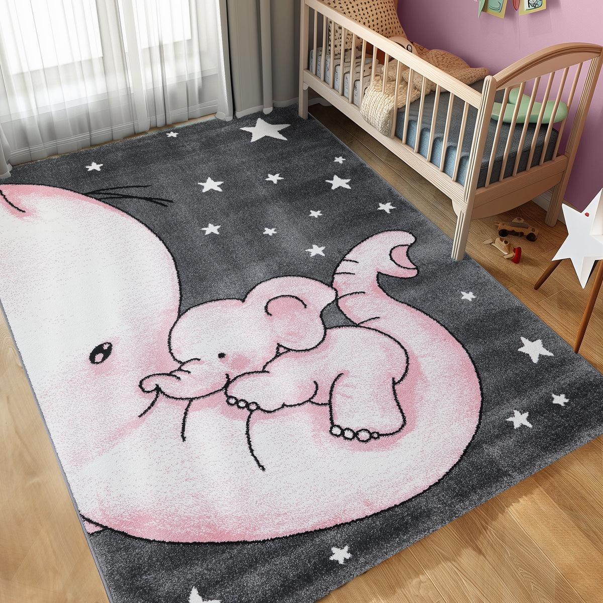 Carpettex Kinderteppich Waschbar Weich Antiallergen Spielteppich