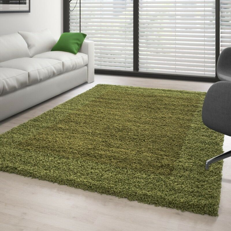 High-pile shaggy long-pile rug, living room rug with soft border - many colors