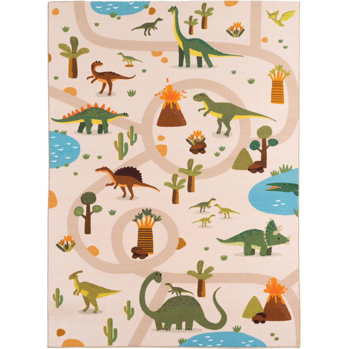 Carpettex Kinderteppich Dinosaurier Spielteppich für Kinderzimmer Spielecken