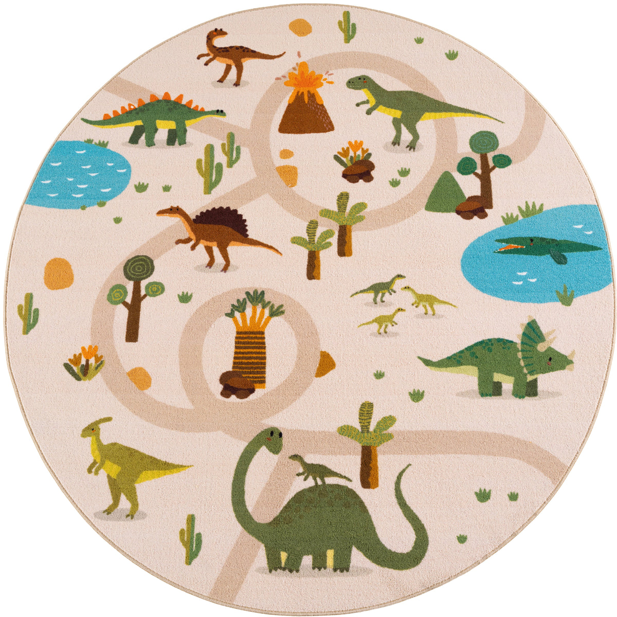 Carpettex Kinderteppich Dinosaurier Spielteppich für Kinderzimmer Spielecken
