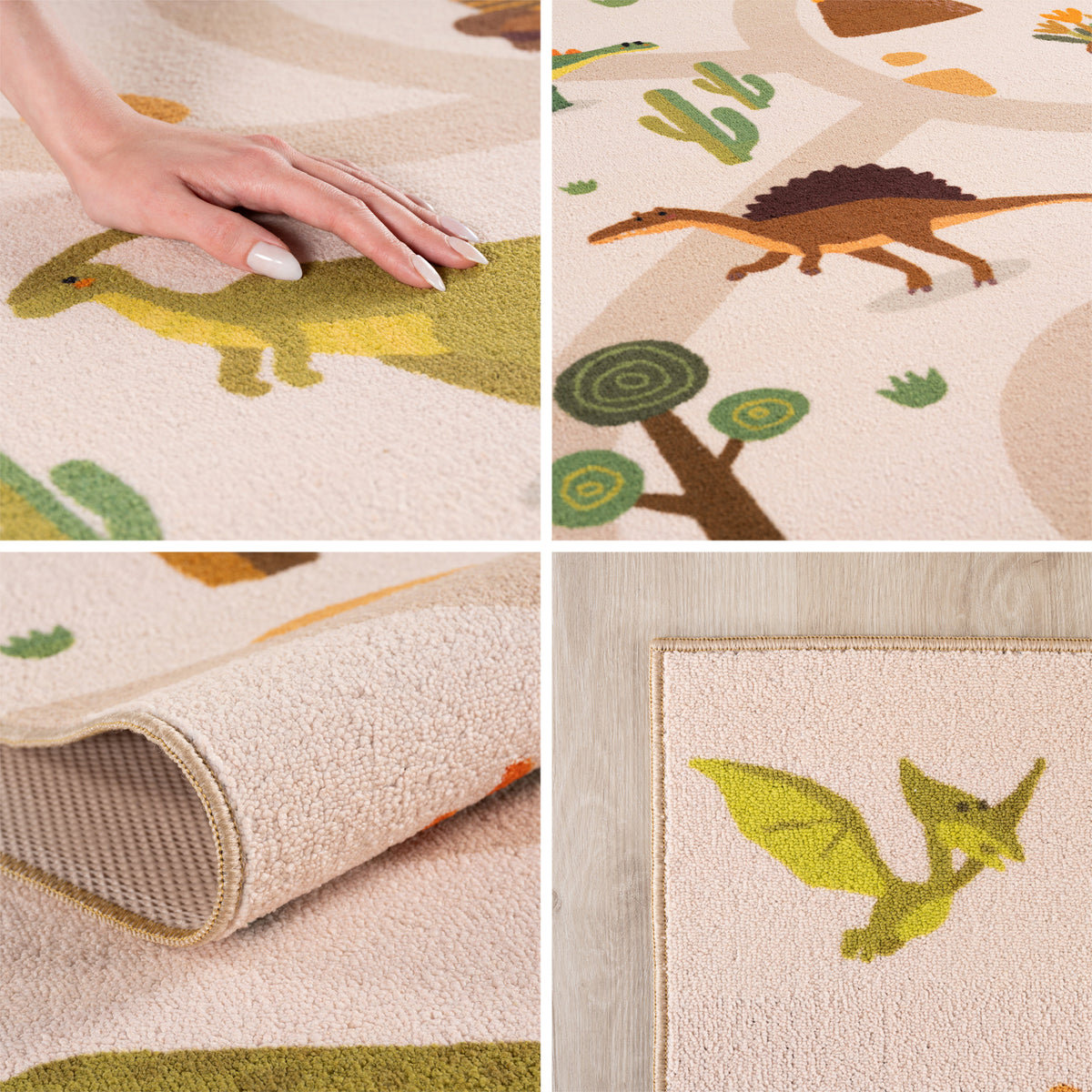 Carpettex Kinderteppich Dinosaurier Spielteppich für Kinderzimmer Spielecken