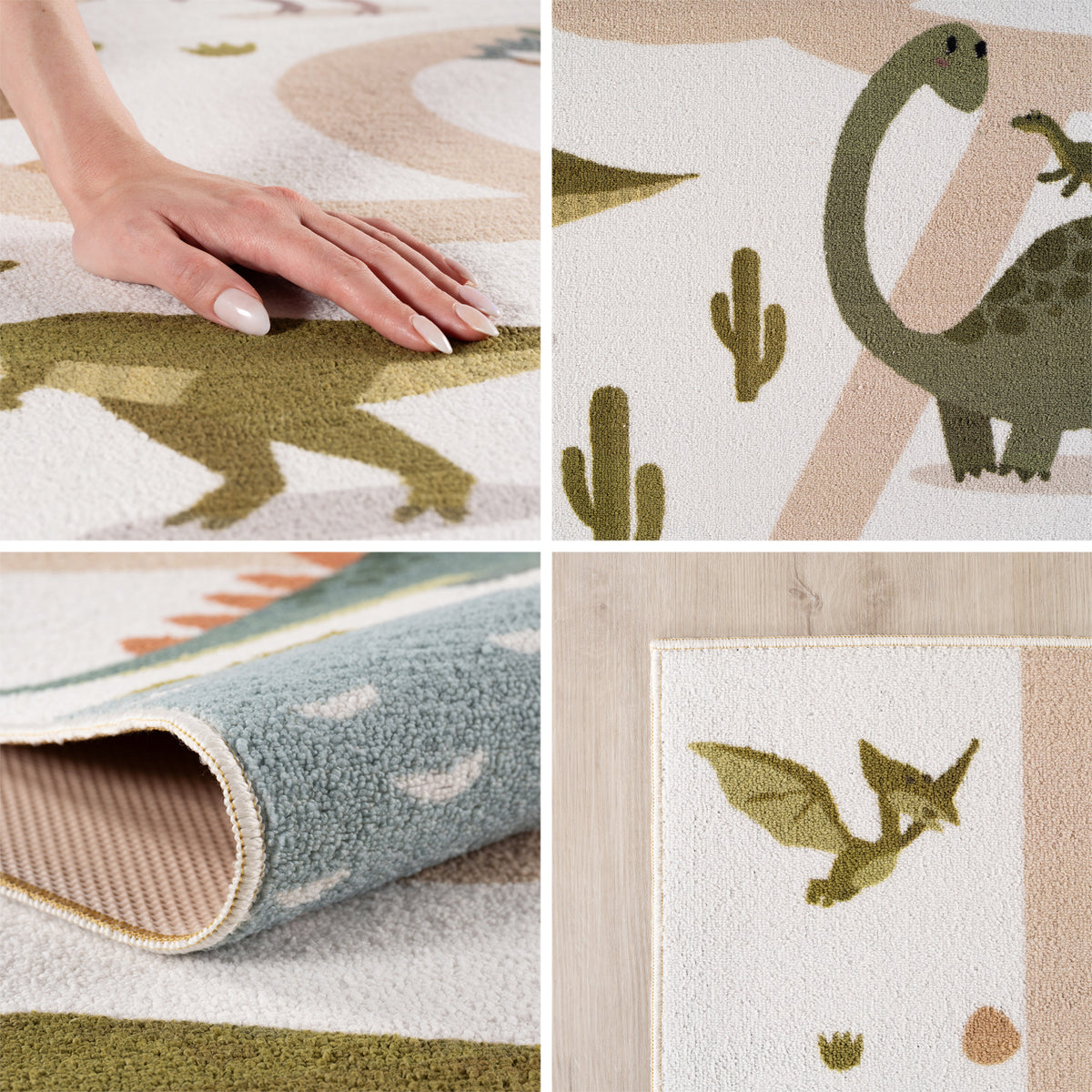 Carpettex Kinderteppich Dinosaurier Spielteppich für Kinderzimmer Spielecken
