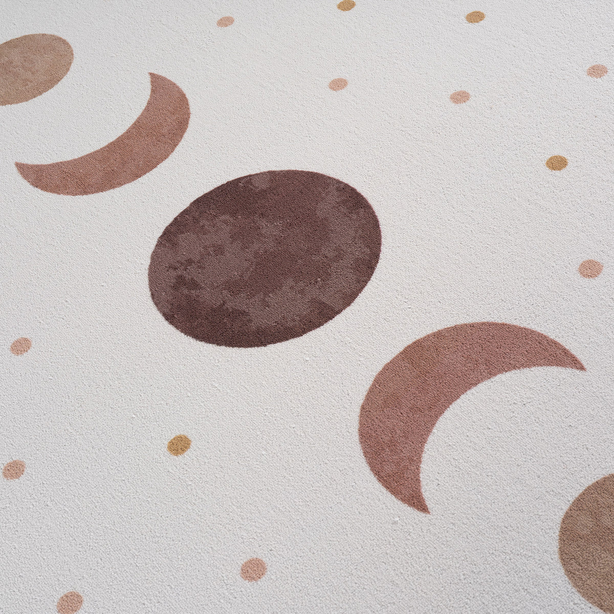 Carpettex Kinderteppich Mondphasen Boho Spielteppich