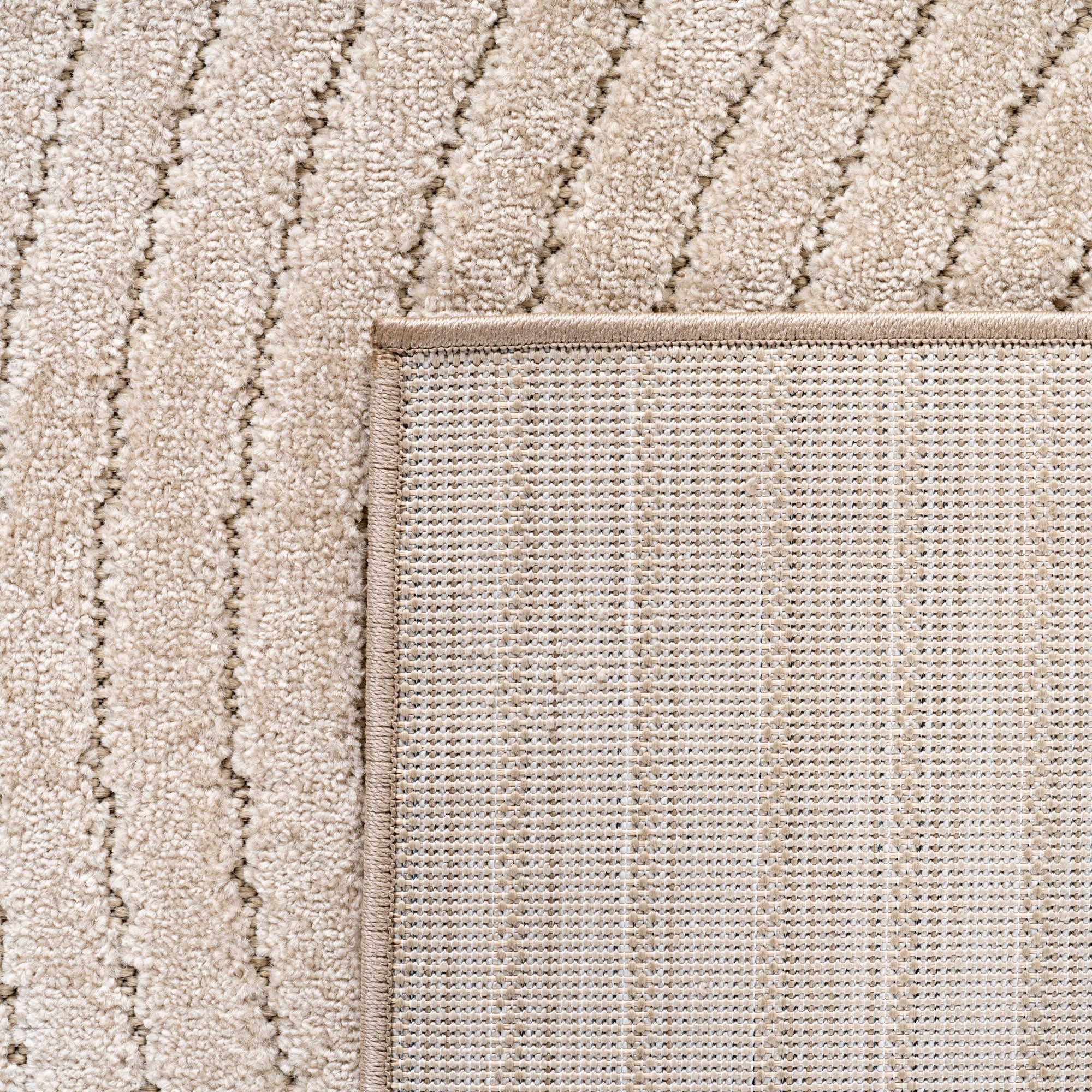 Tapis d'extérieur Carpettex, résistant aux intempéries, pour salon/balcon, effet 3D, lavable, beige