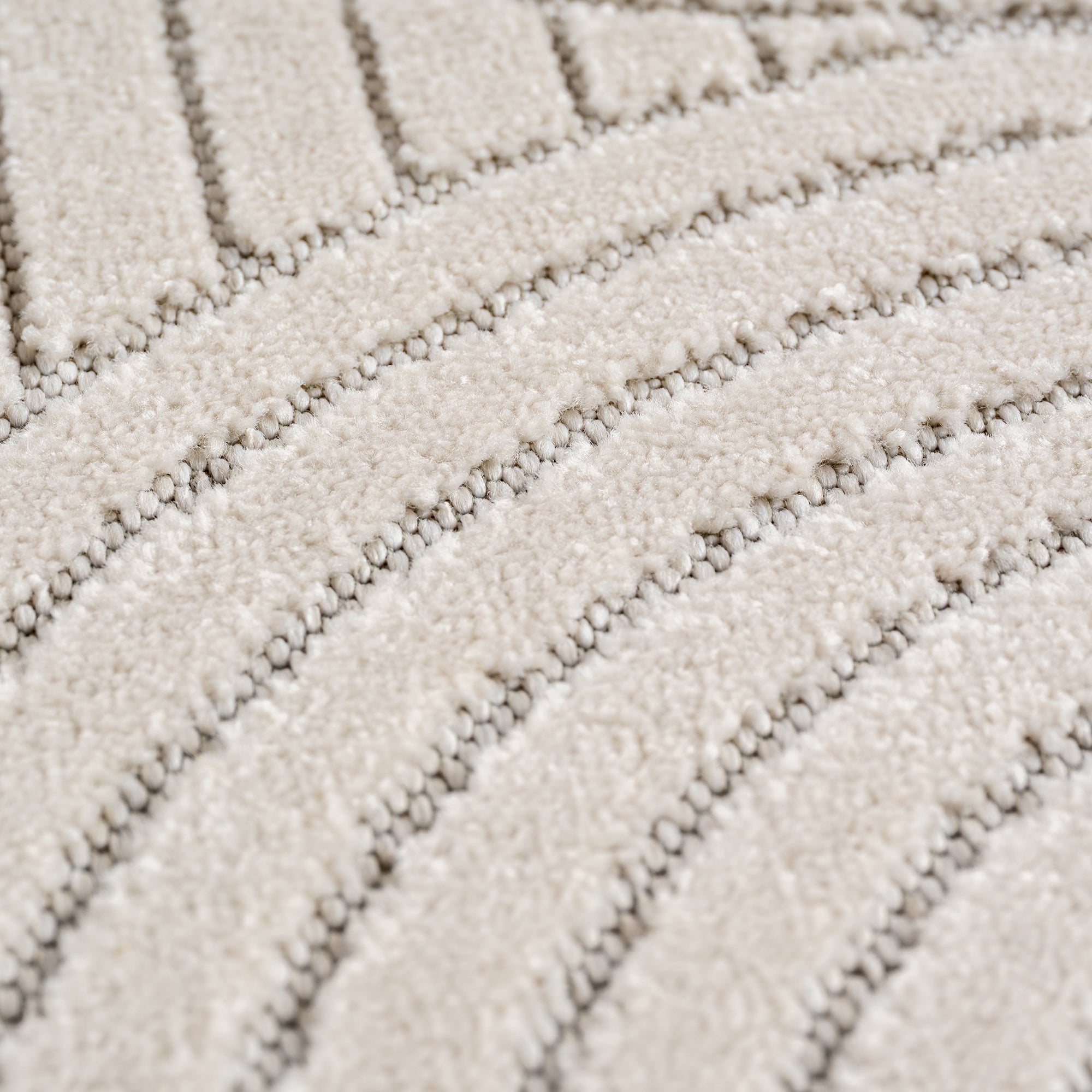 Tapis d'extérieur Carpettex, résistant aux intempéries, pour salon/balcon, effet 3D, lavable, couleur crème