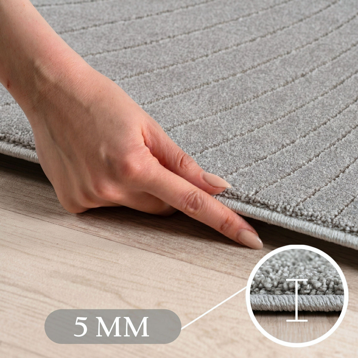 Carpettex Kurzflor Teppich 3D Hoch-Tief Skandi Boho Indoor Outdoor