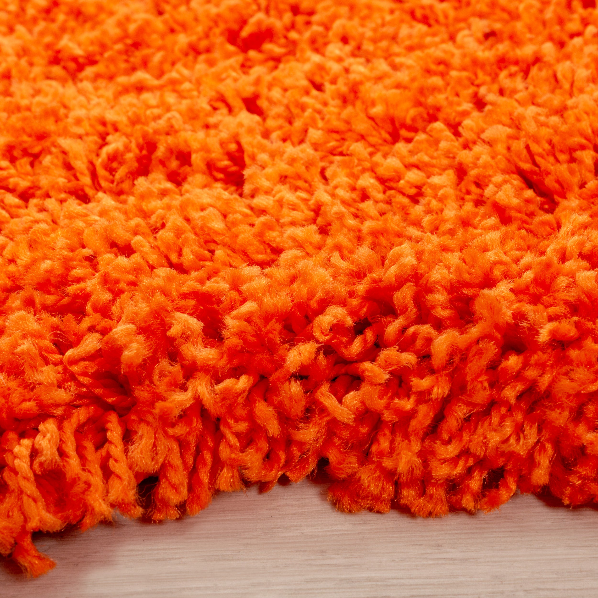 Rug star shape children's rug high pile shaggy star pattern orange color