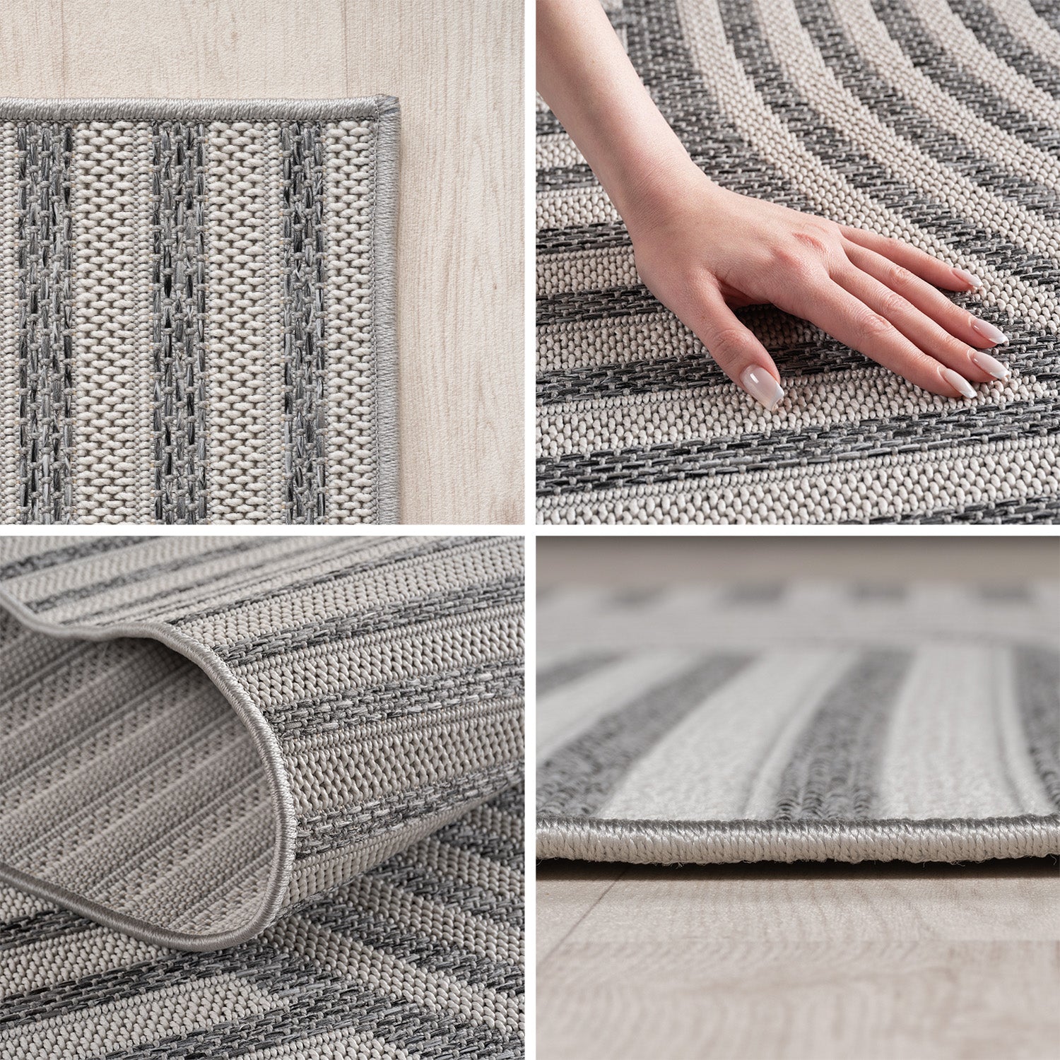Carpettex Outdoor Carpet, weatherproof, for balcony, terrace, garden, Scandinavian Boho design