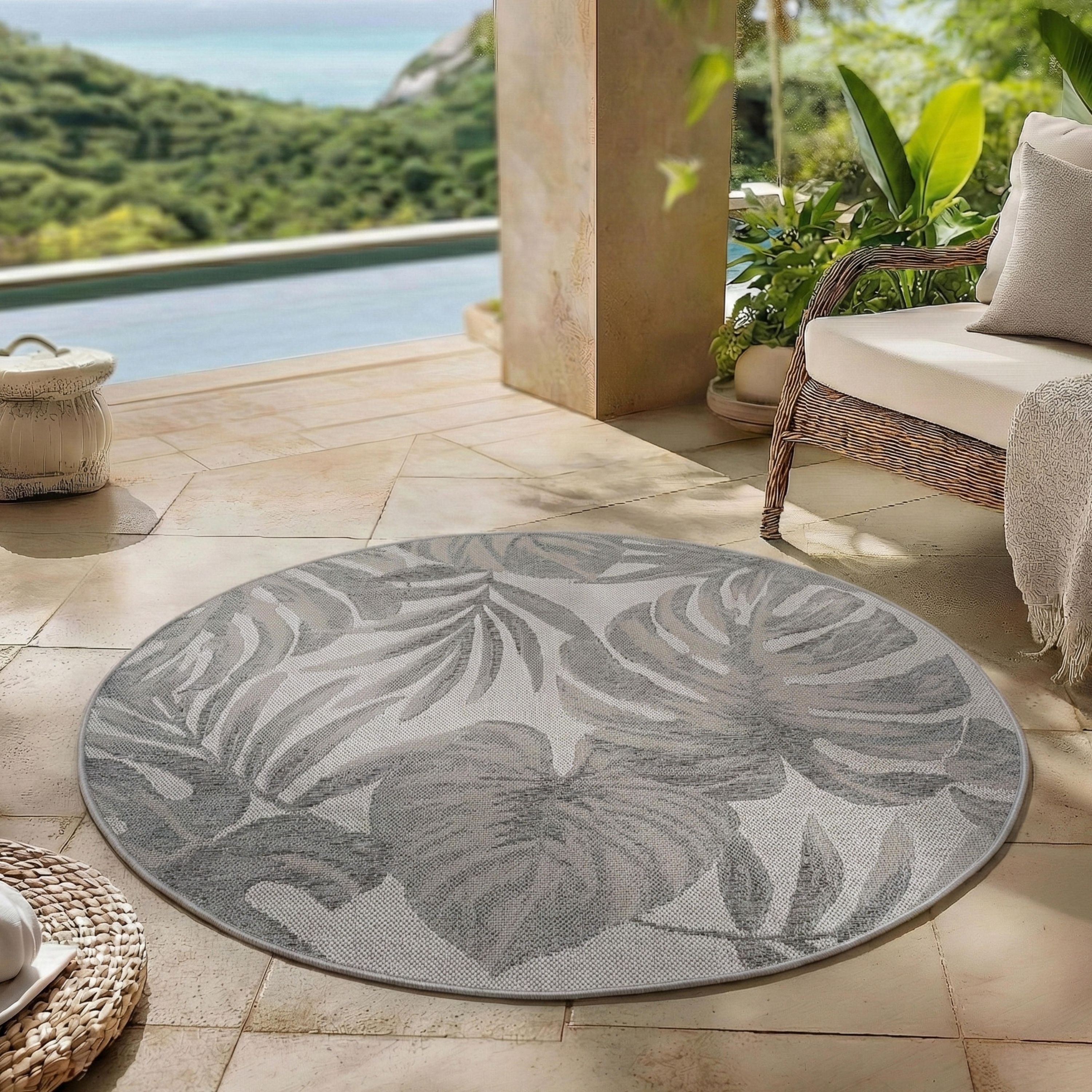 Carpettex Outdoor Teppich wetterfest Balkon, Terrasse, Garten Skandi Boho-Design