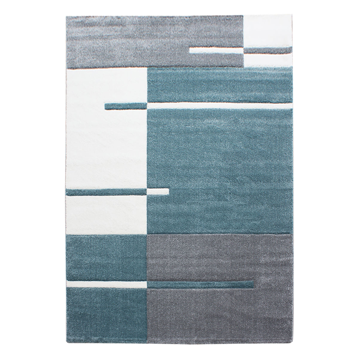 Designer Wohnzimmer Teppich Kurzflor Modern handgearbeiteter Konturenschnitt