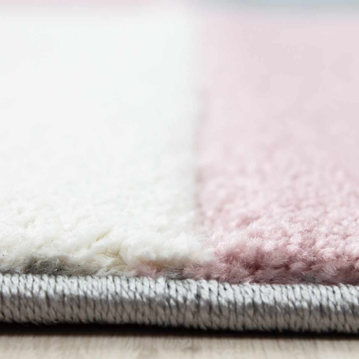 Designer Wohnzimmer Teppich Kurzflor Modern handgearbeiteter Konturenschnitt