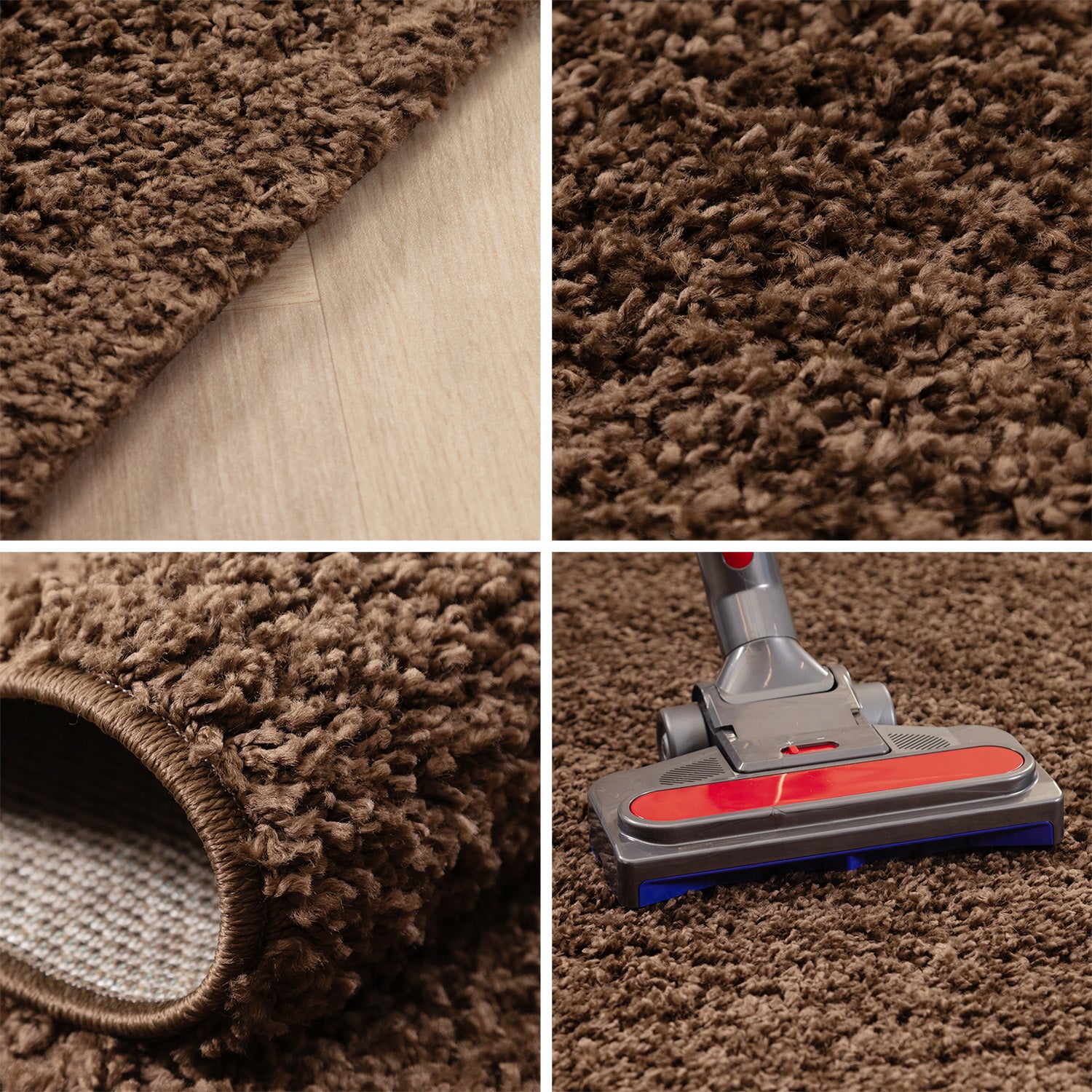 Runder Teppich Wohnzimmer Hochflor Einfarbiges Design Langflor Shaggy Modern