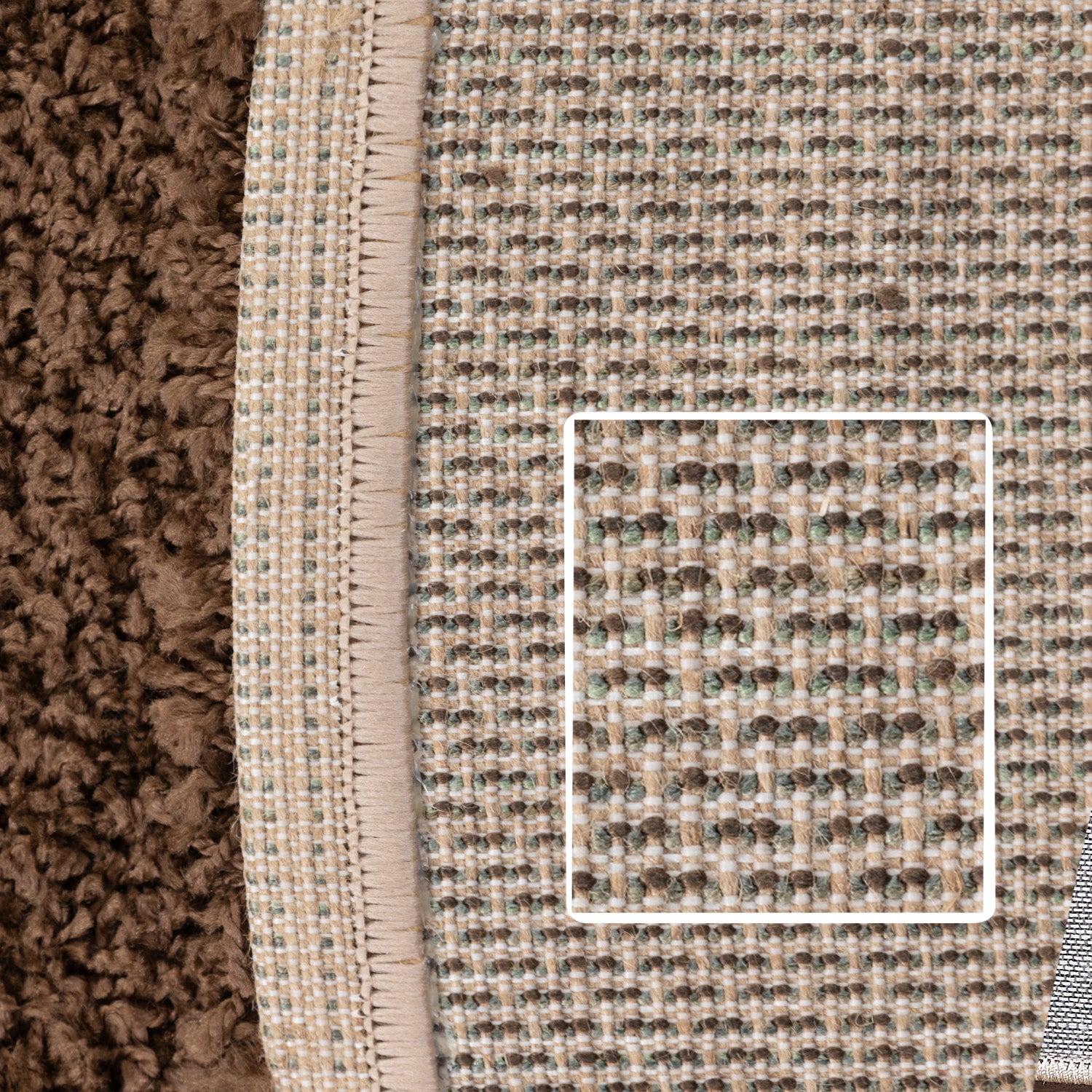 Runder Teppich Wohnzimmer Hochflor Einfarbiges Design Langflor Shaggy Modern