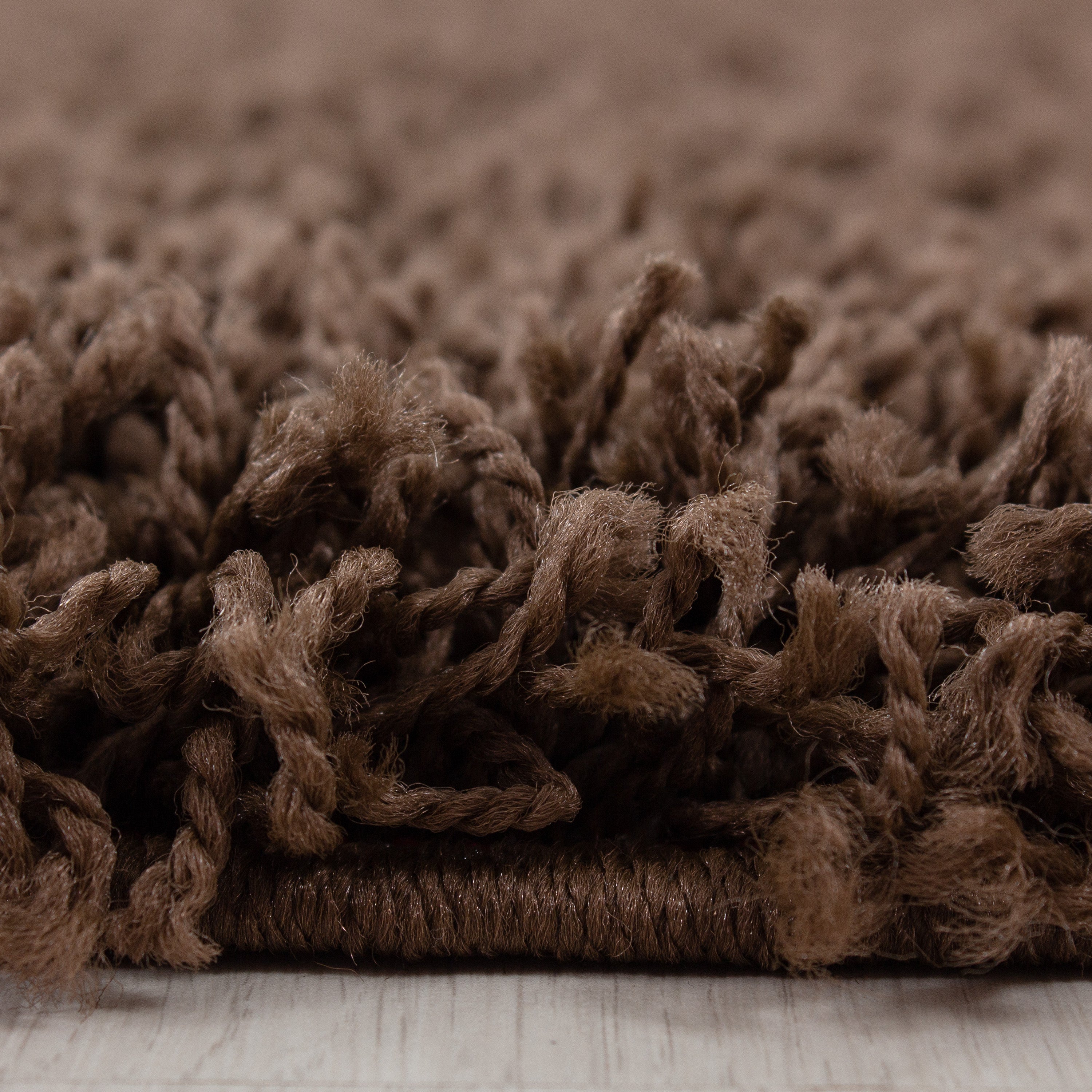 Deep pile rug for living room, long pile shaggy rug, plain design, fluffy