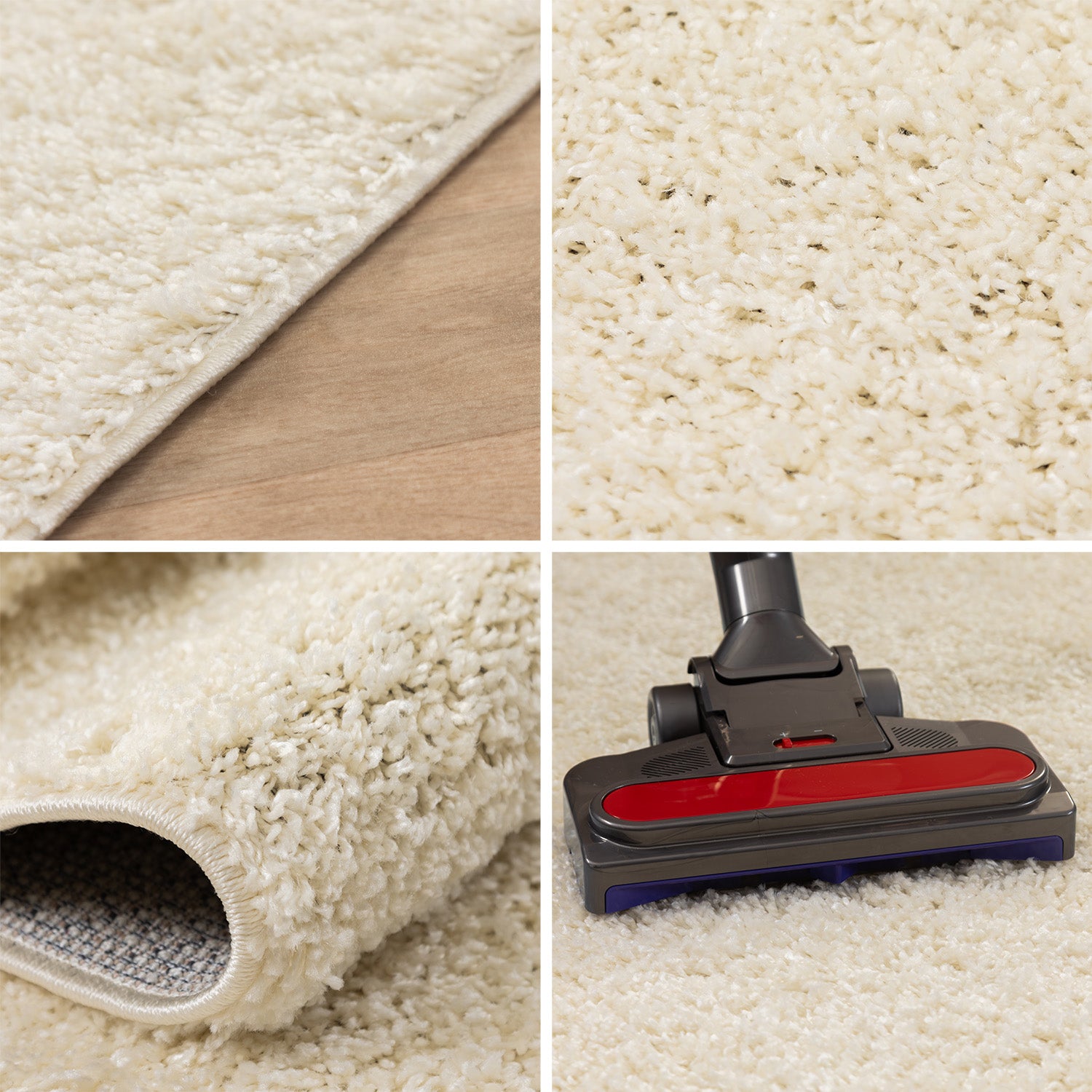 Runder Teppich Wohnzimmer Hochflor Einfarbiges Design Langflor Shaggy Modern