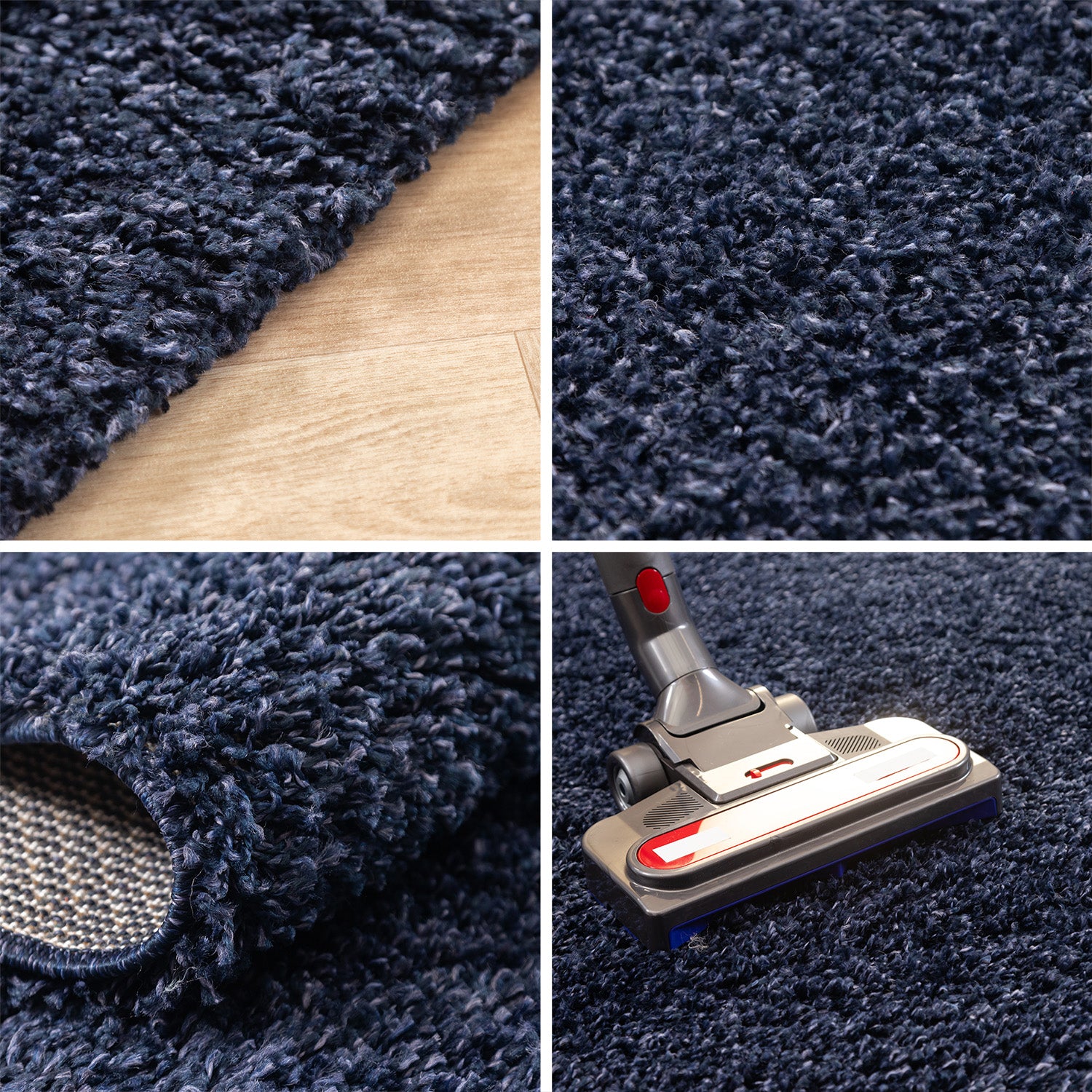 Runder Teppich Wohnzimmer Hochflor Einfarbiges Design Langflor Shaggy Modern