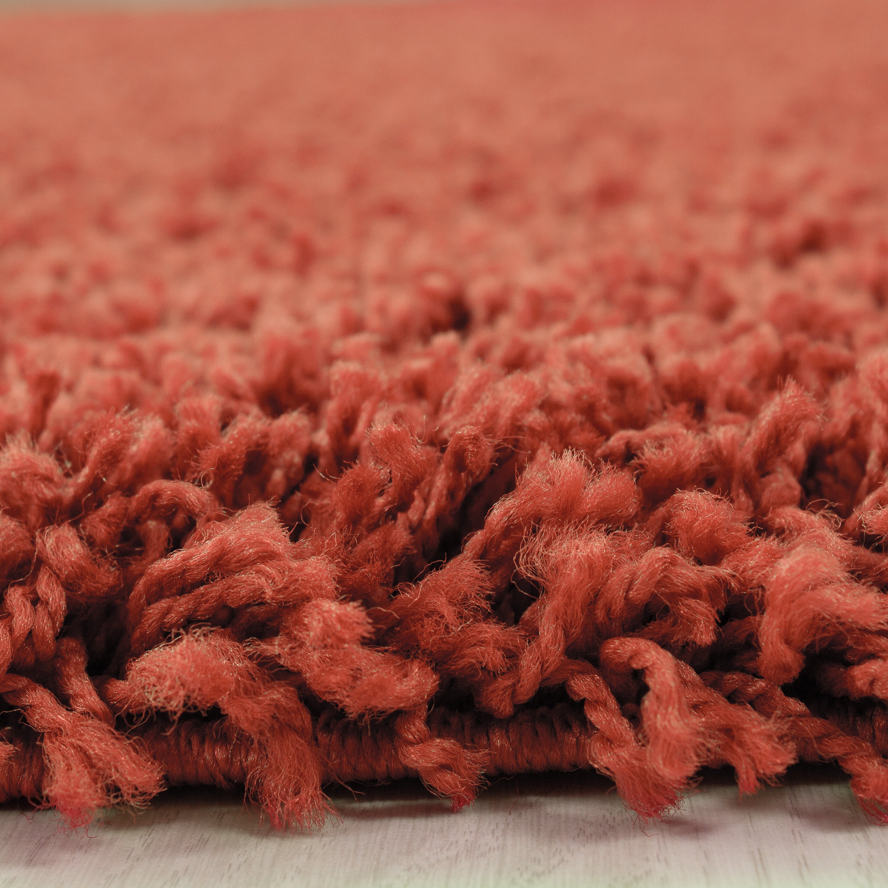 Deep pile rug for living room, long pile shaggy rug, plain design, fluffy