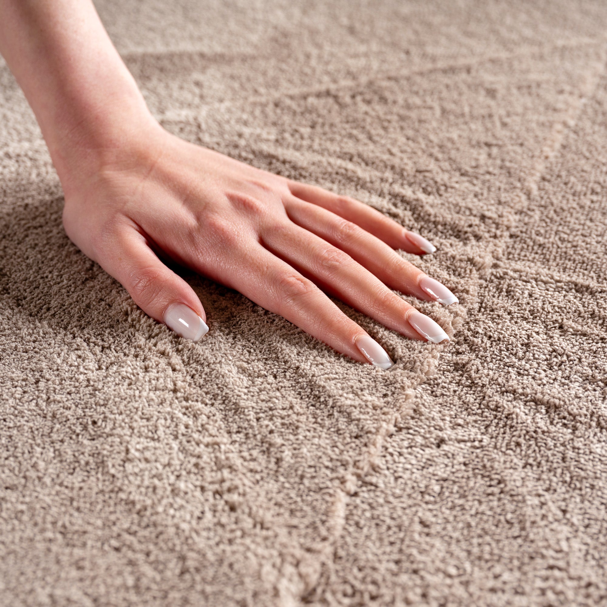 Tapis scandinave, style bohème, uni beige et crème, lavable