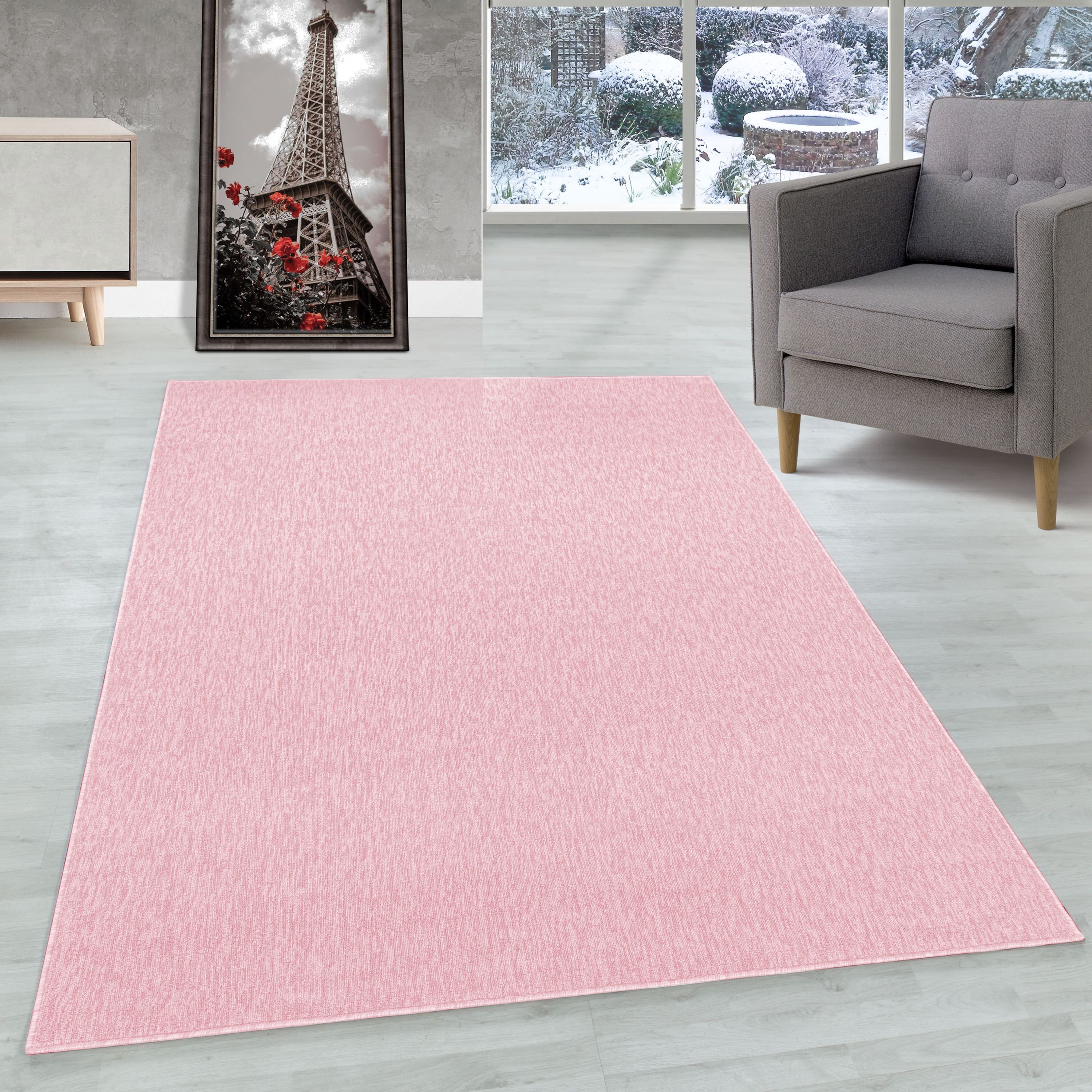 Modern Kurzflor Teppich Flachgewebe Schlingenteppich meliert Teppich Wohnzimmer