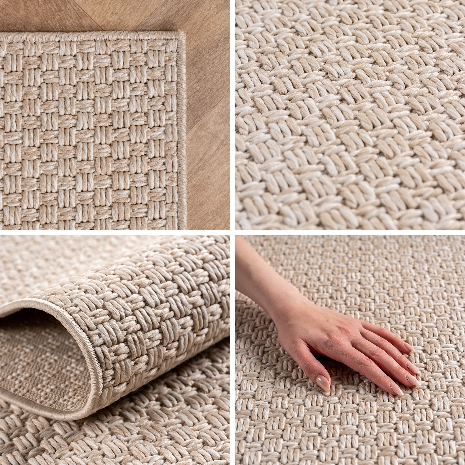 Tapis d'extérieur Carpettex, résistant aux intempéries, idéal pour la cuisine, le balcon et le salon, style bohème, beige-1
