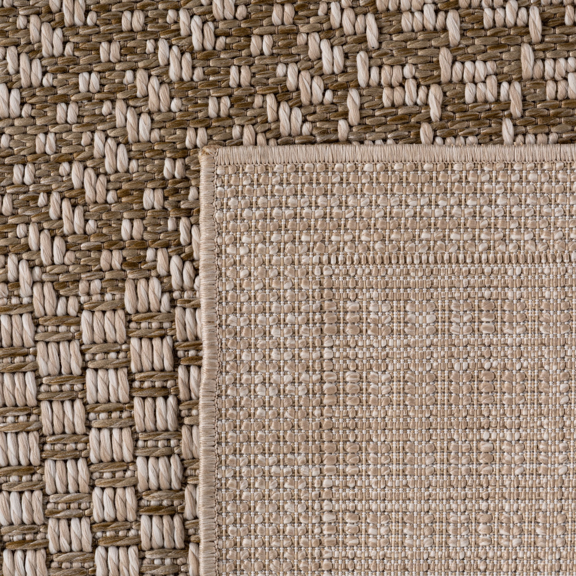 Tapis d'extérieur Carpettex, résistant aux intempéries, idéal pour la cuisine, le balcon et le salon, style bohème, beige - 2