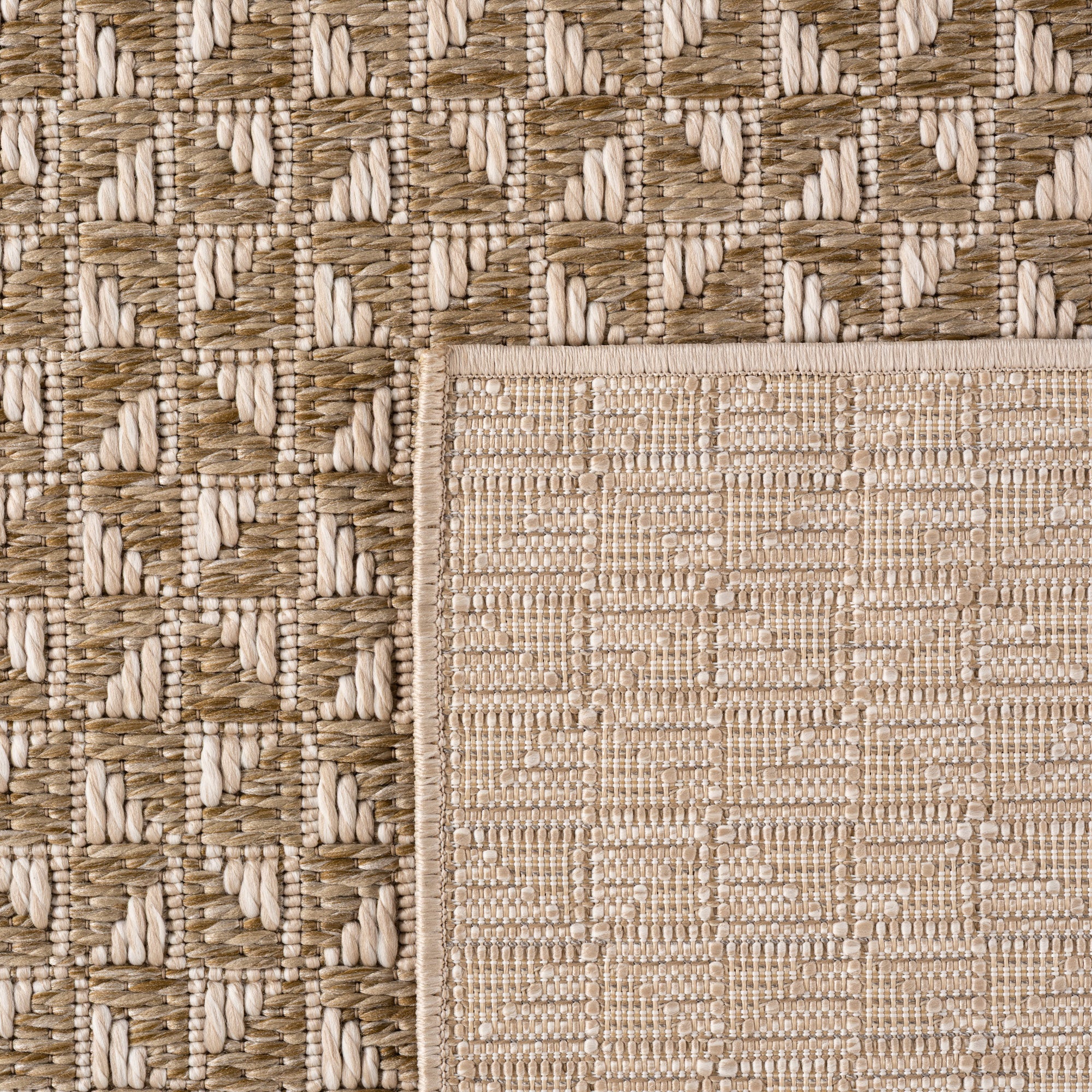 Tapis d'extérieur Carpettex, résistant aux intempéries, idéal pour la cuisine, le balcon et le salon, style bohème, beige-3