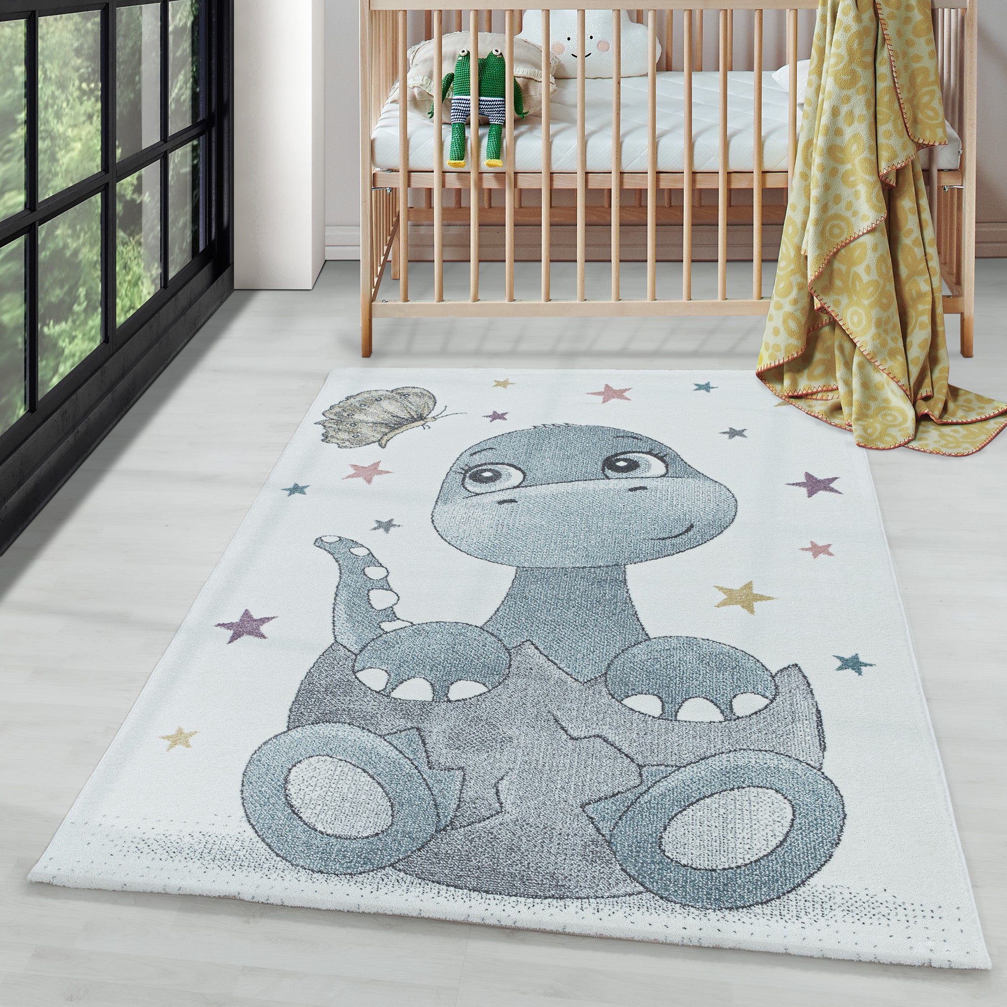 Tapis pour enfants Design de dinosaure mignon Tapis moderne facile d'entretien Chambre d'enfant