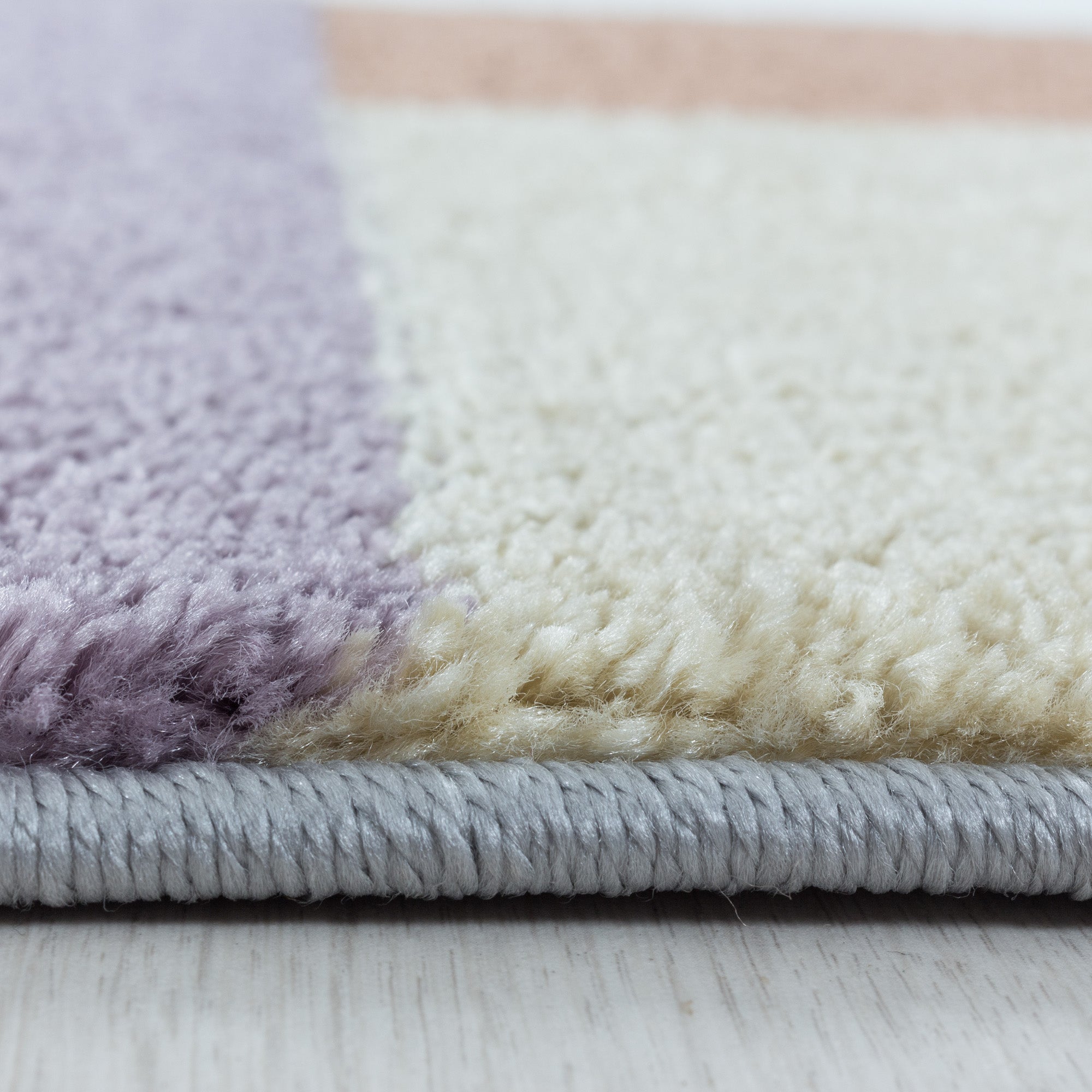 Children's Rug Colorful Checked Design Modern Soft Easy Care Rug Children's Room