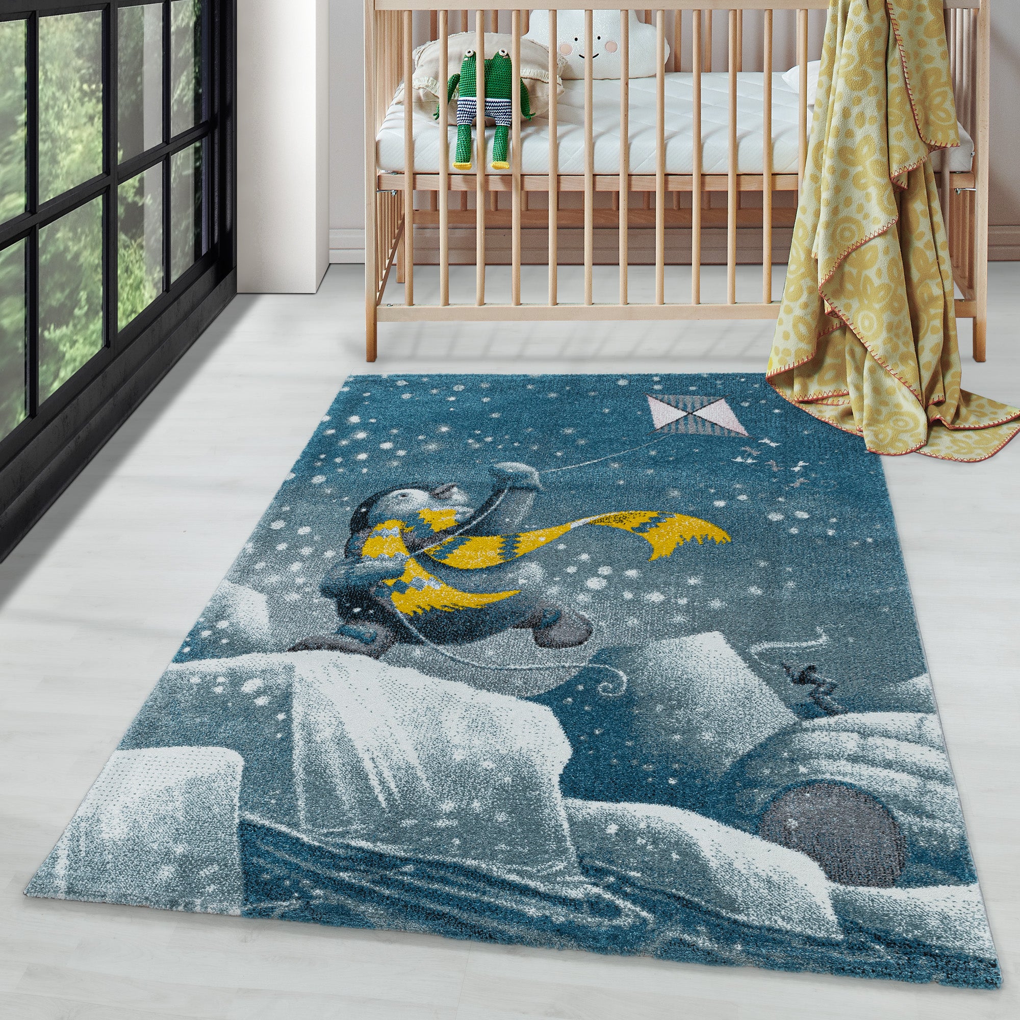 Tapis pour Enfants Design à Carreaux Coloré Tapis Moderne Doux Facile d'entretien Chambre d'enfant