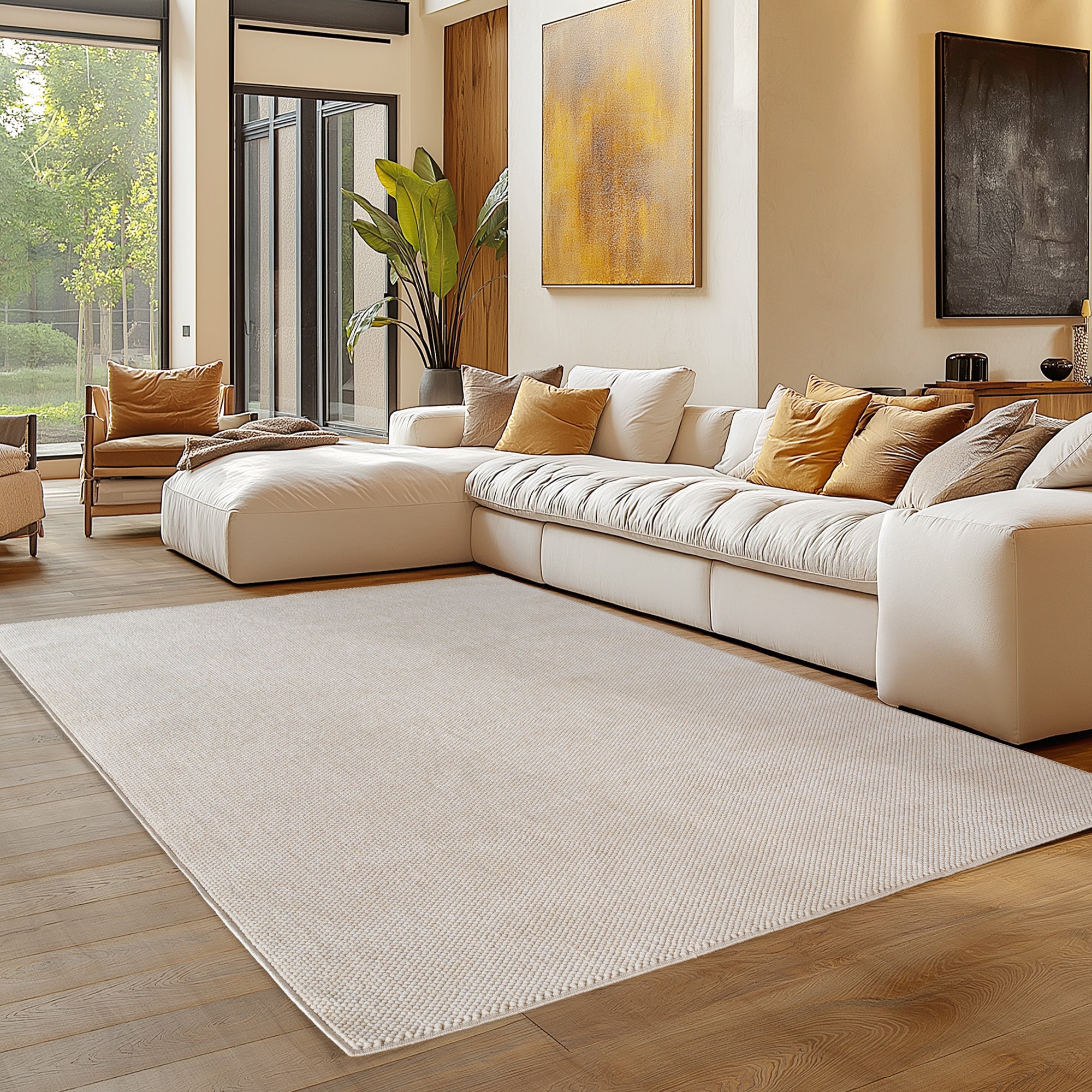 Carpettex Carpet Plain Bouclé Scandinavian Style Modern Easy Care Living Room