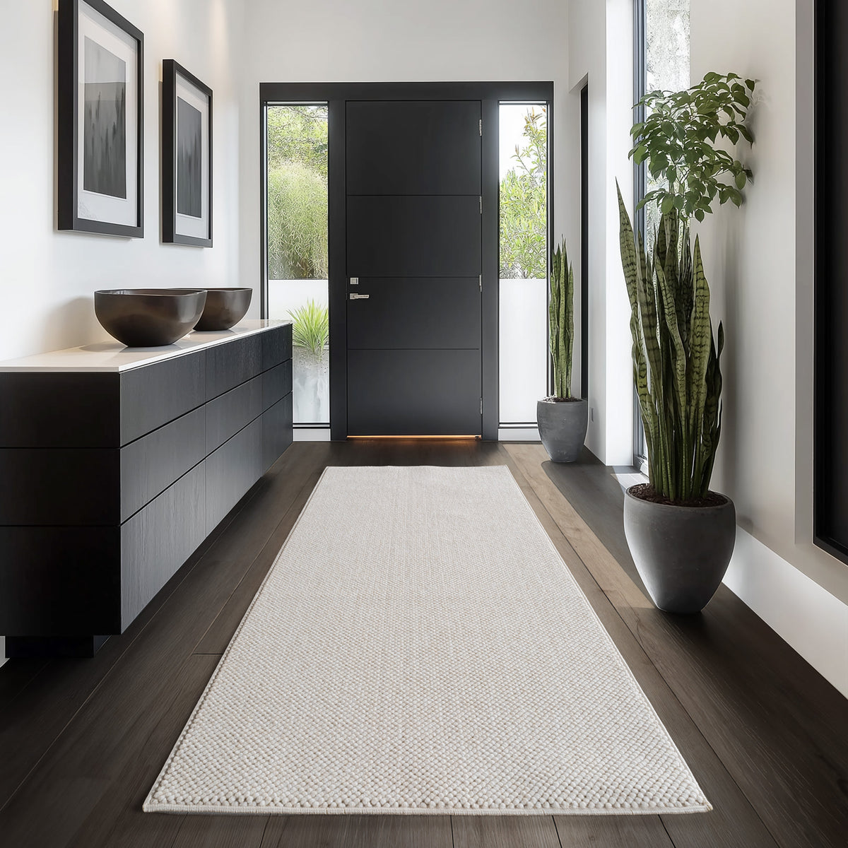 Carpettex Bouclé Teppich Schlingenflor Skandi Einfarbig Weich