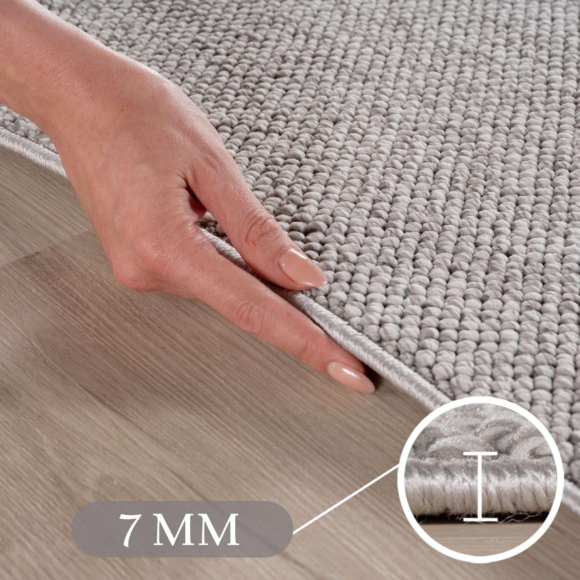 Carpettex Carpet Plain Bouclé Scandinavian Style Modern Easy Care Living Room